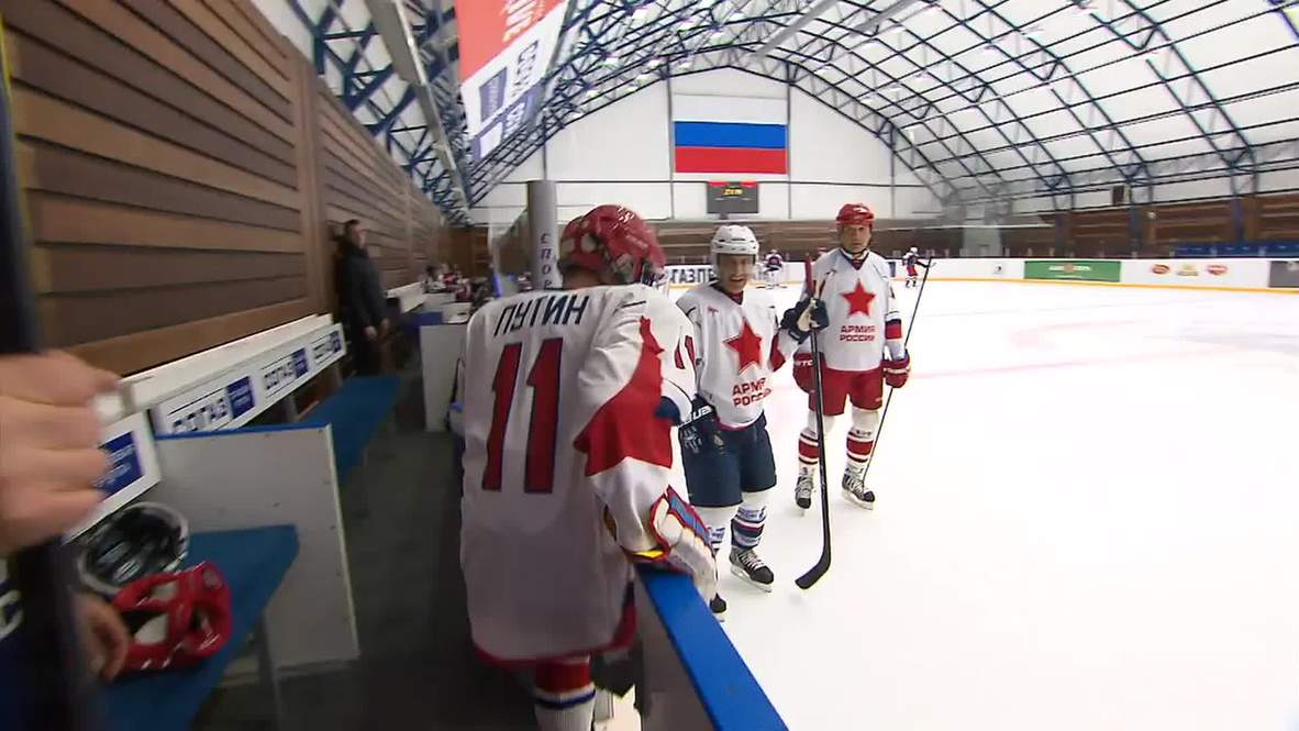Russia: Putin doesn't give a PUCK! Vlad plays it cool in ice hockey match