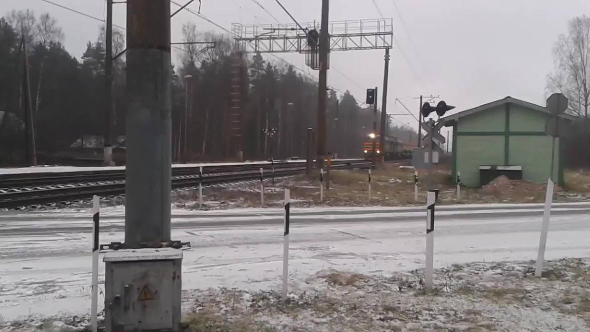 Latvia: This train is carrying quite an arsenal of US military cargo!