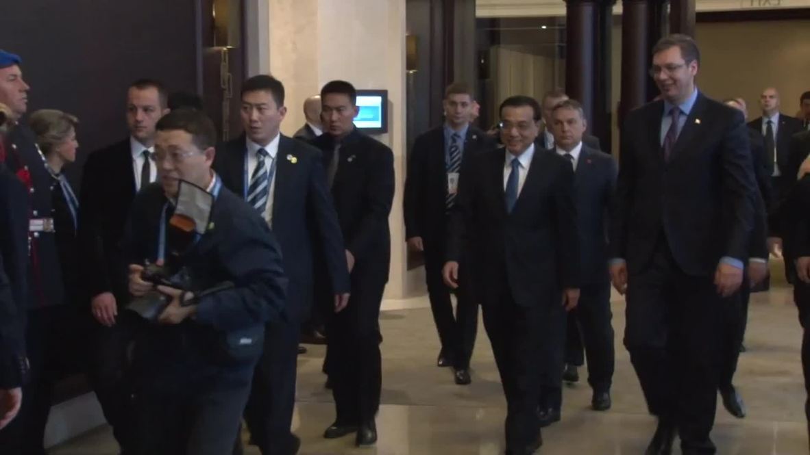 Serbia: Watch Chinese PM Li Keqiang arrive for day 2 of Belgrade summit