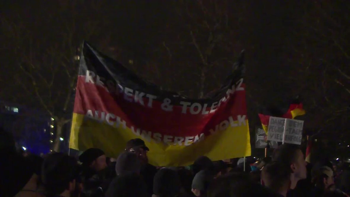 Germany: Thousands of PEGIDA protesters takeover Dresden