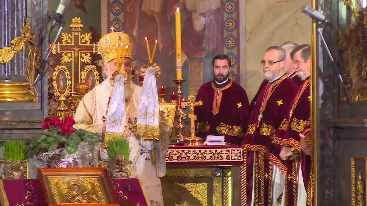 Serbia: Patriarch Irinej leads Orthodox Christmas liturgy