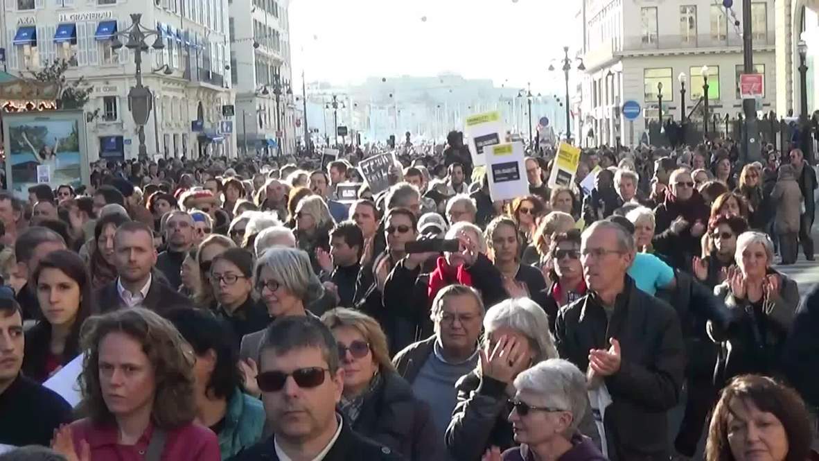 France: 100,000 gather in support of Charlie Hebdo victims