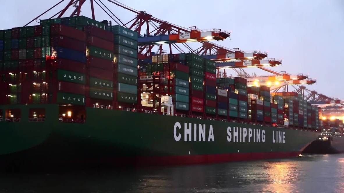 Germany: Holy ship! One of the world's BIGGEST ships docks in Hamburg