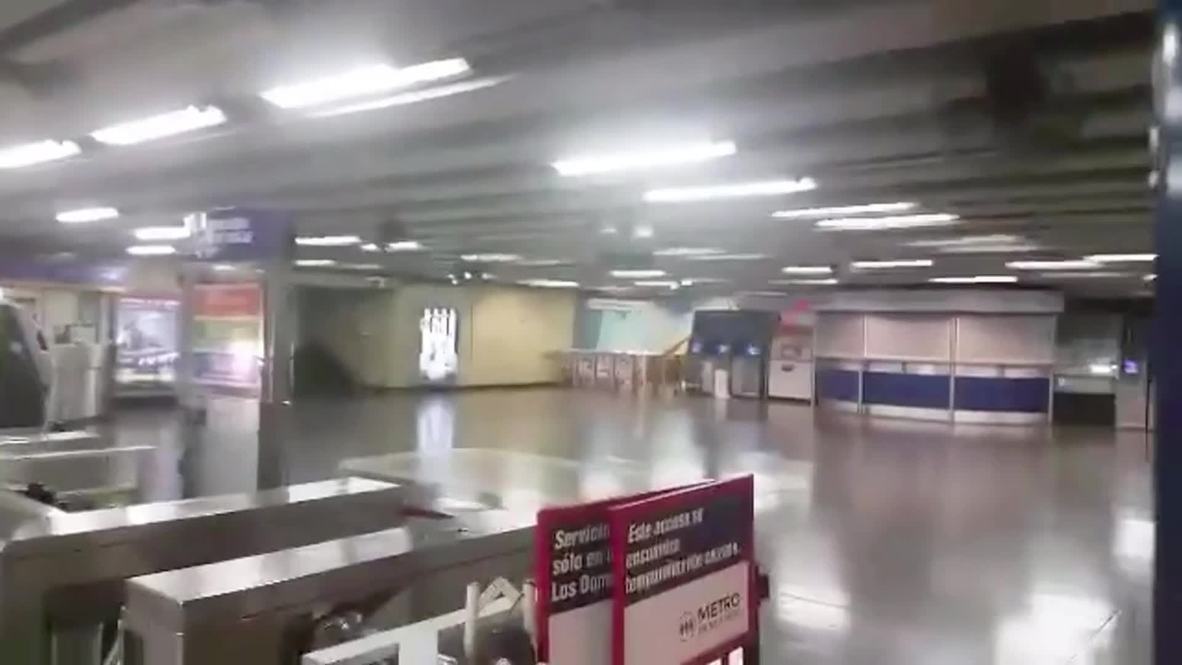 Chile: Watch as EXPLOSION rocks Santiago metro station