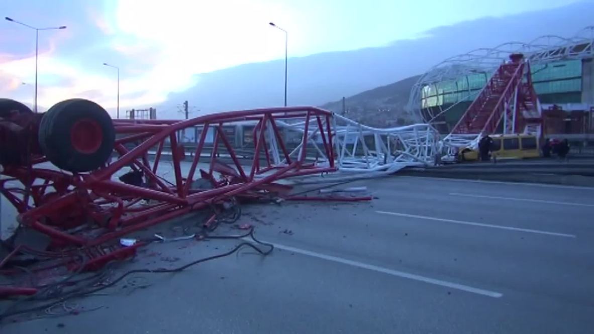 Turkey: Cranes and trees blown down as storms BATTER Turkey
