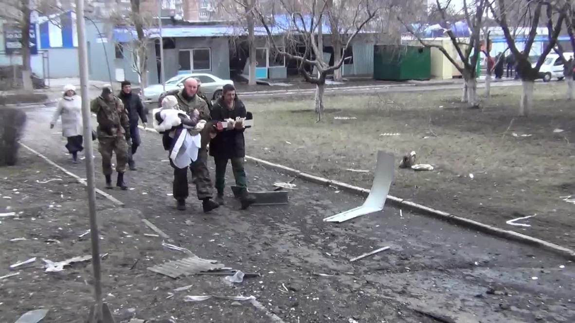 Ukraine: BREAKING First images of hospital shelled in Donetsk