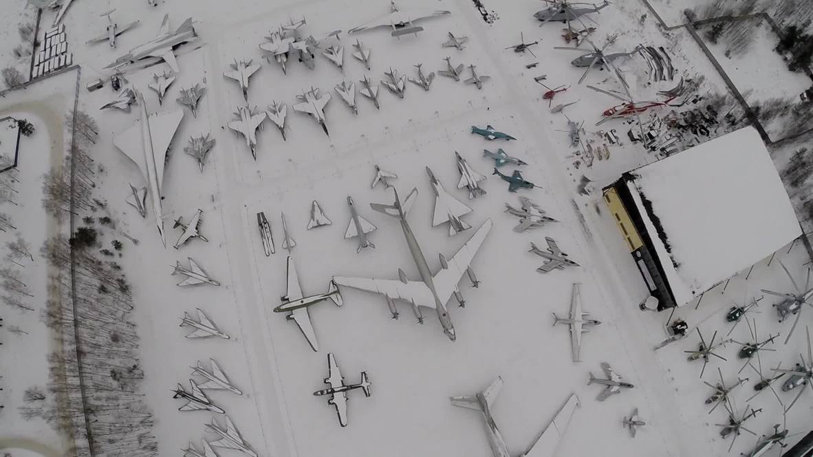 Russia: See spectacular drone footage of Moscow plane museum