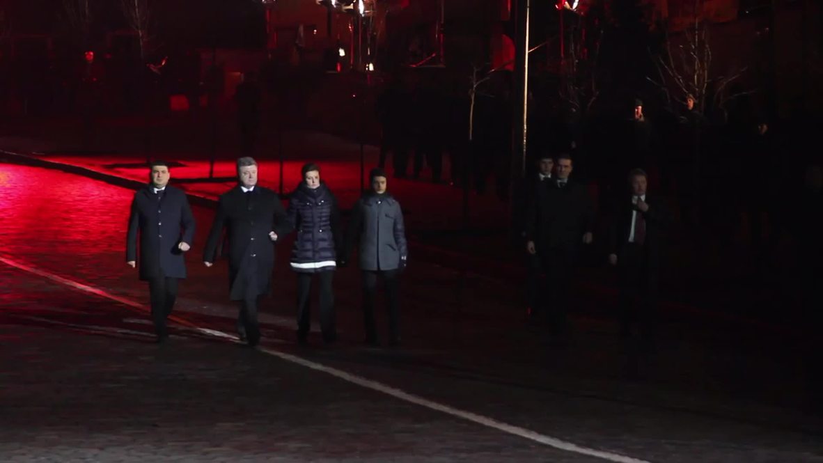Ukraine: Poroshenko talks up 'Russian aggression' on Maidan anniversary