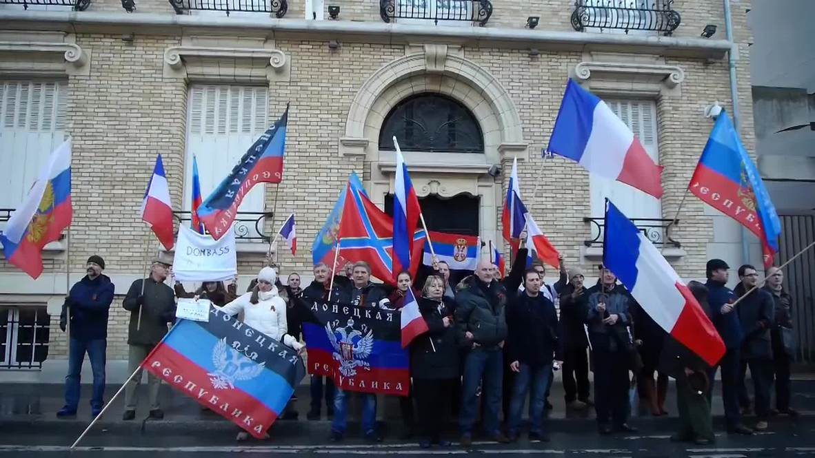 France: Anti-Maidan protesters rally for Donbass in Paris