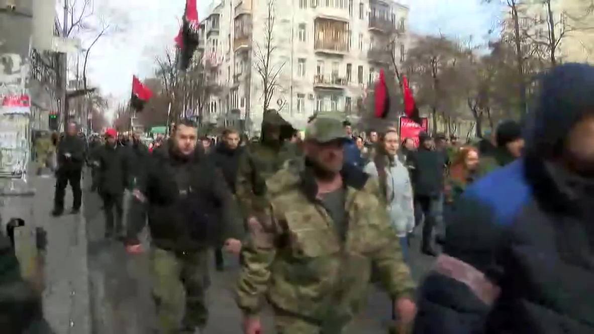 Ukraine: Right Sector activists hold 'March of Truth' in Kiev