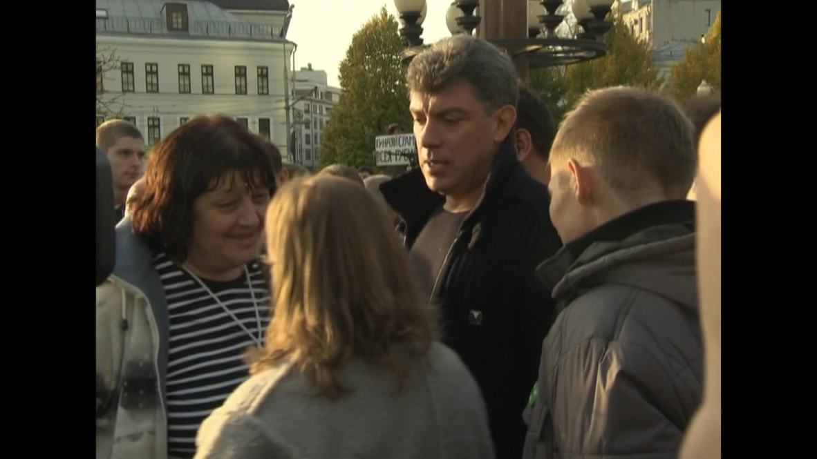 Russia: The late Boris Nemtsov attends 2012 protest *ARCHIVE*