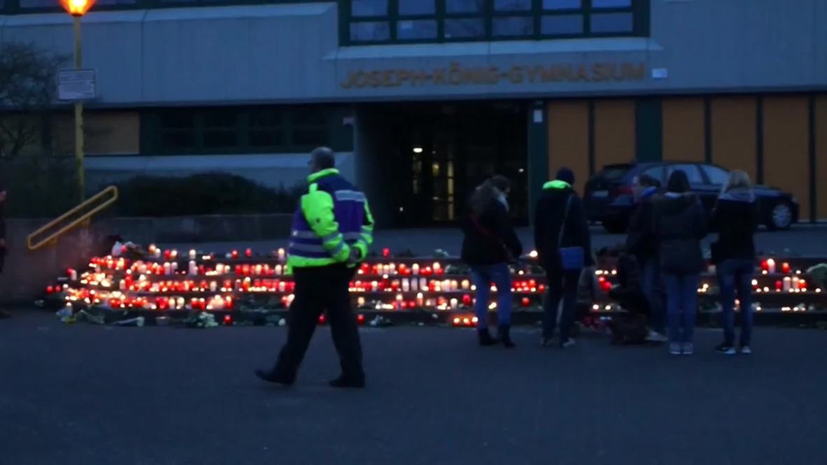 Germany: Candle-lit vigil held outside school of Germanwings crash victims