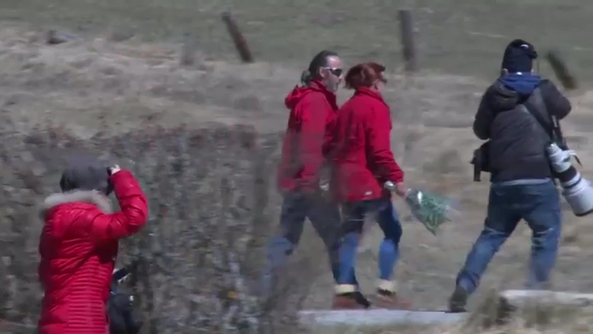 France: Families of Germanwings victims visit memorial site close to crash