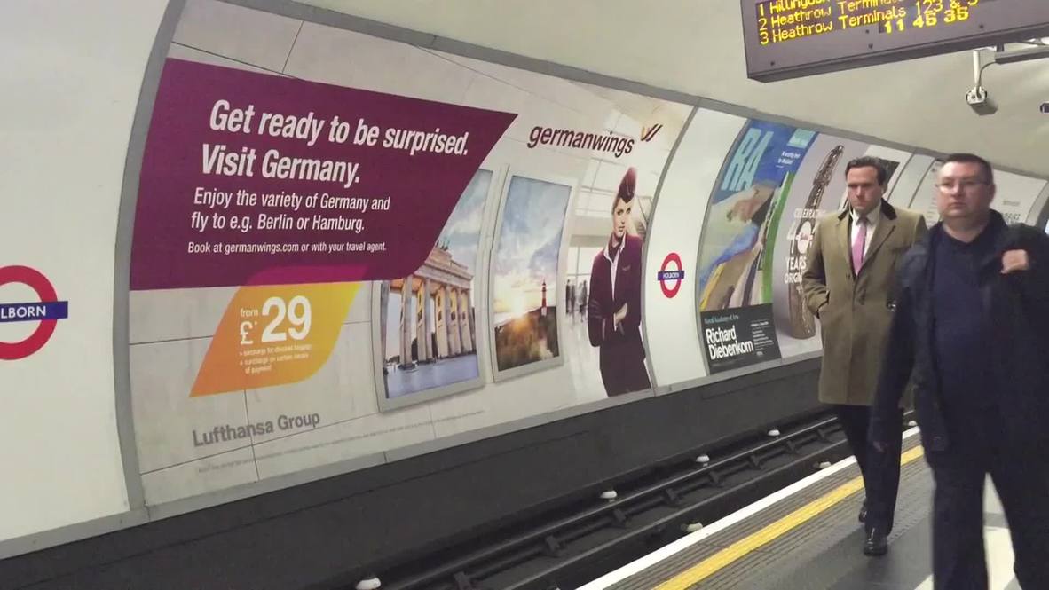 UK: Germanwings remove 'tasteless' adverts from London Underground