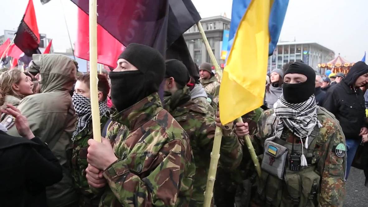 Ukraine: Right Sector rally in Dnepropetrovsk for 'Ukrainian unity'