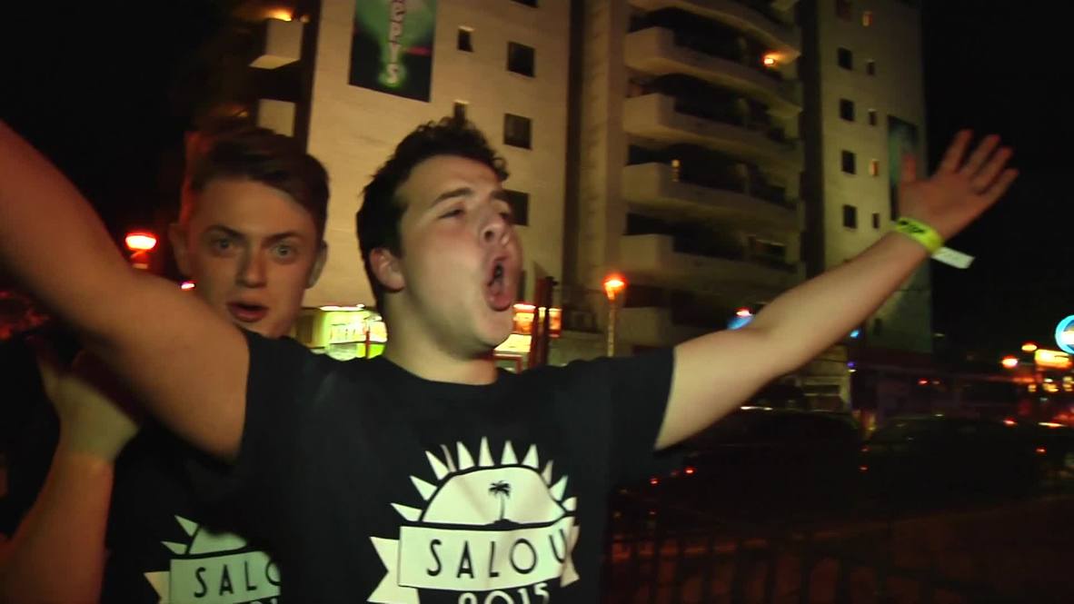 Spain: See boozed up Brits on the rampage at Saloufest *EXPLICIT*