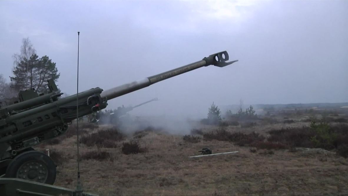 Latvia: NATO troops shoot Howitzers as part of 'Summer Shield' drills