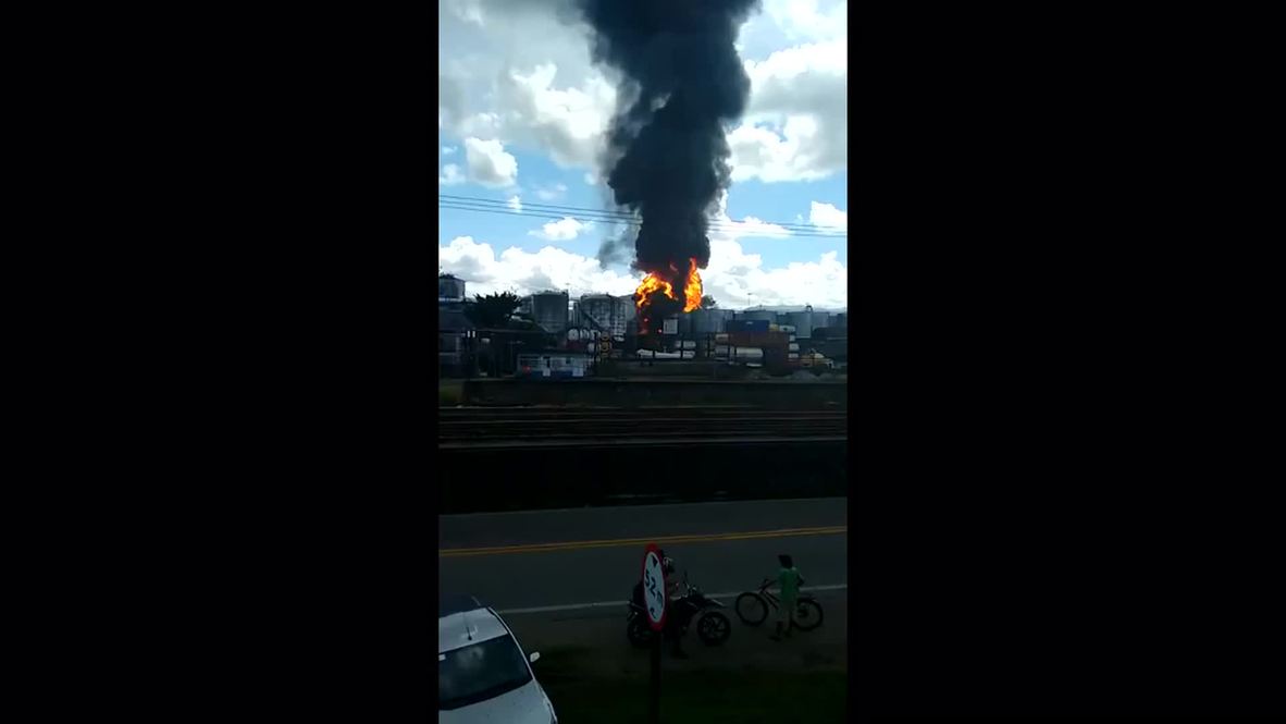 Brazil: Explosions cause huge fire at chemical plant