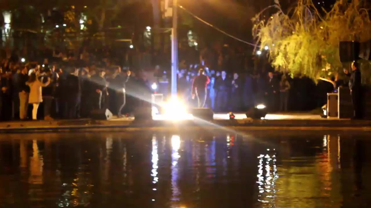Armenia: Kanye West jumps into LAKE during free concert in Yerevan