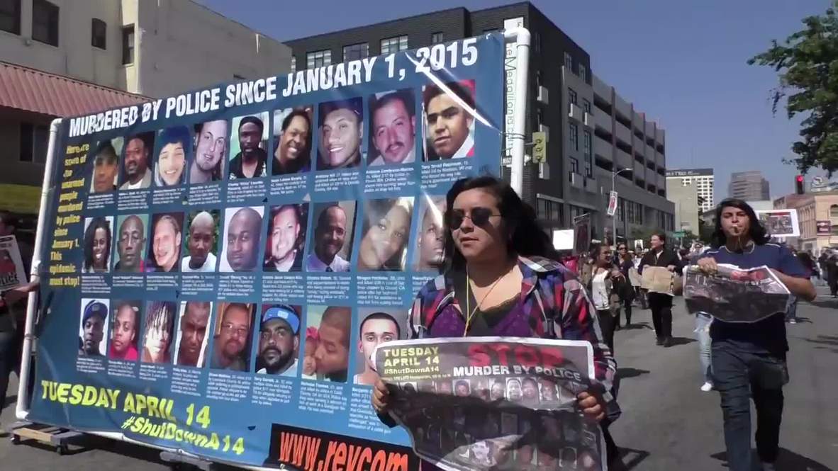 USA: Anti-police brutality protesters shutdown LA, 15 arrested