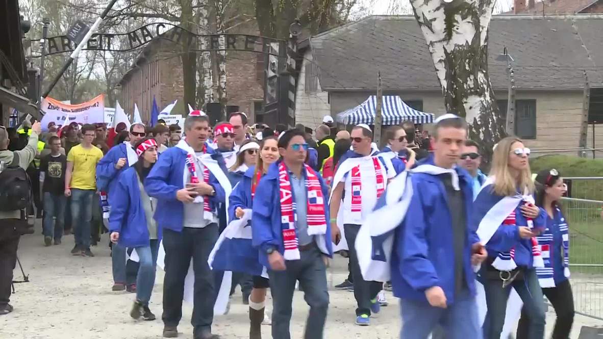 Poland: Thousands march from Auschwitz to Birkenau on Holocaust Remembrance Day