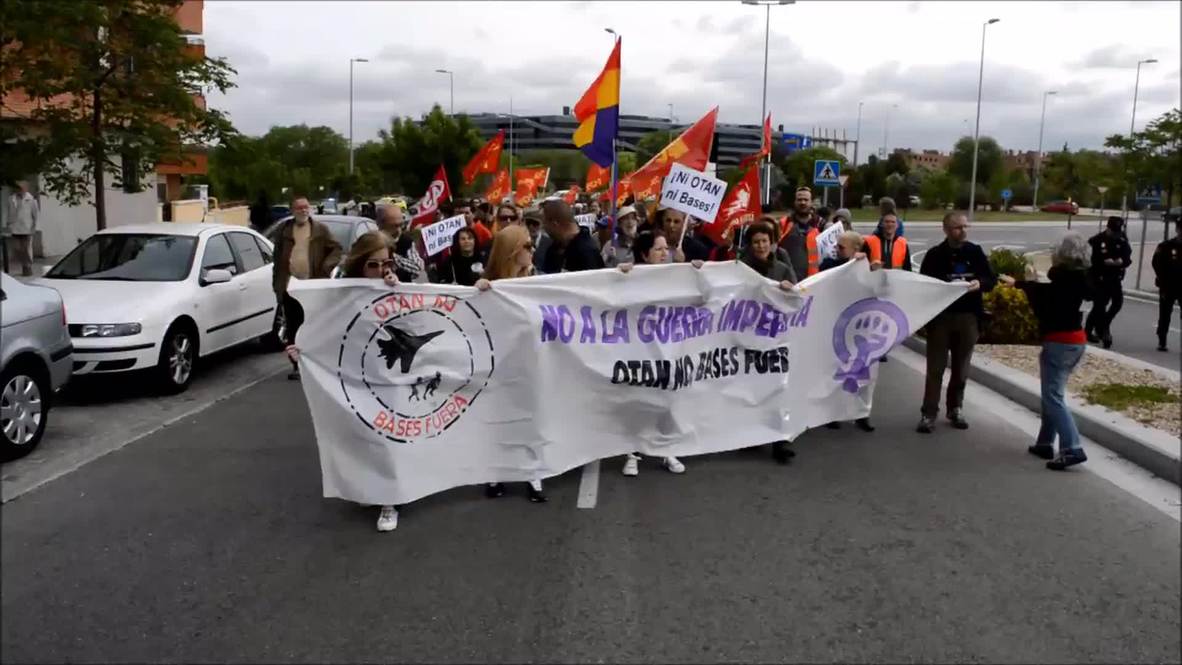 Spain: Anti-NATO protesters march against Madrid's military policy