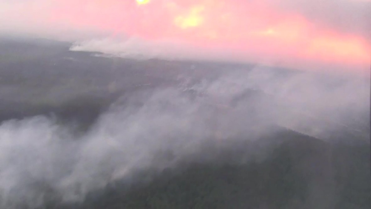 Ukraine: Yatsenyuk watches on as forest fires close in on Chernobyl