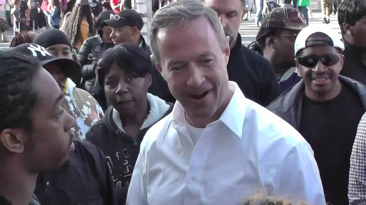 USA: Former Maryland governor O'Malley heckled in Baltimore