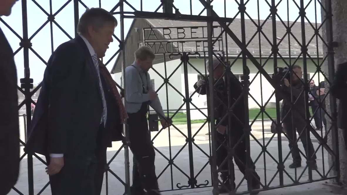 Germany: "Arbeit macht frei" gate back at Dachau concentration camp after theft
