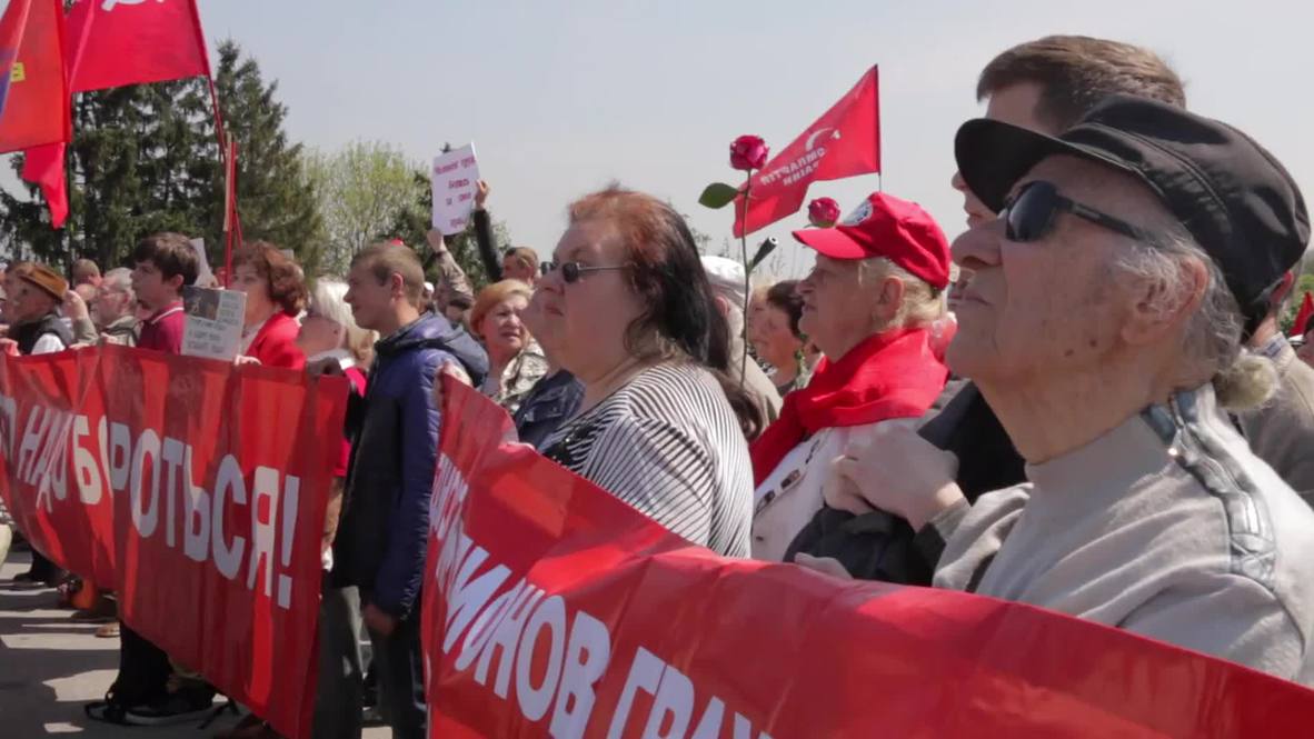 Ukraine: Communist Party rallies in Kiev for International Worker's Day