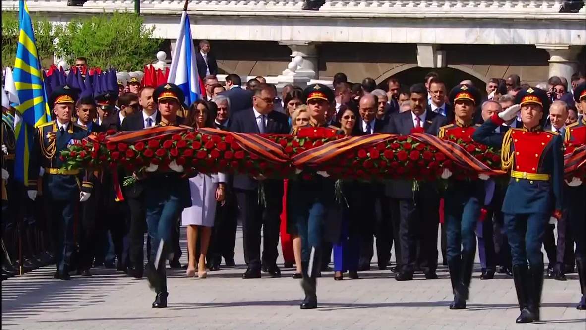Russia: World leaders pay tribute at Tomb of the Unknown Soldier in Moscow