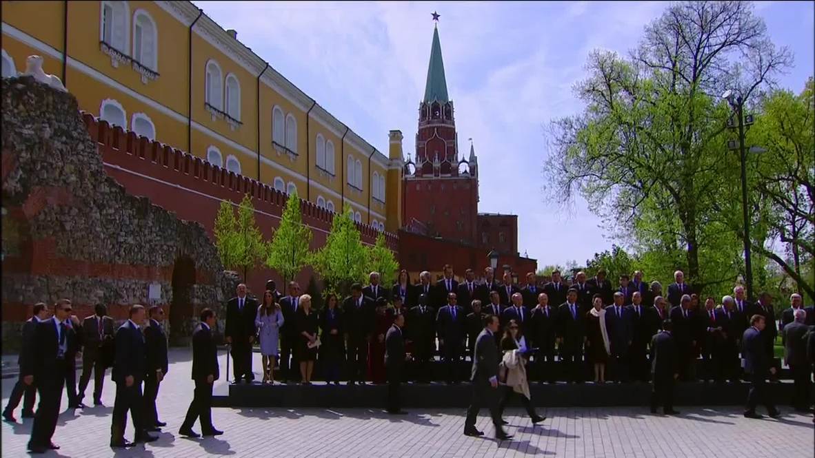 Russia: World leaders pose for photograph during Victory Day celebrations