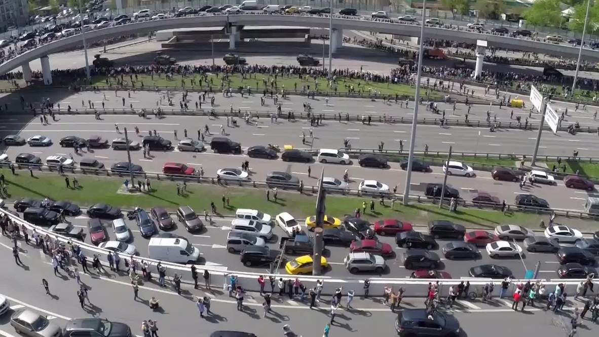 Russia: Drone reveals sheer scale of 2015 Victory Day parade