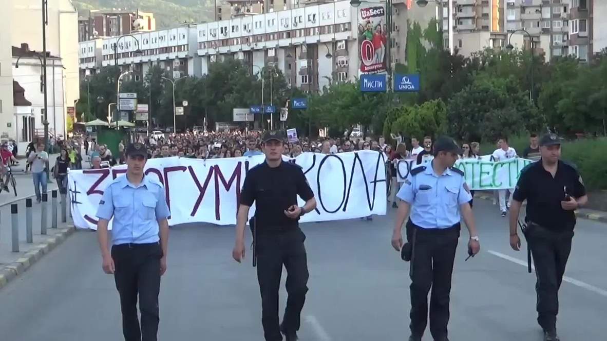 Macedonia: Protesters demand resignation of government in Skopje