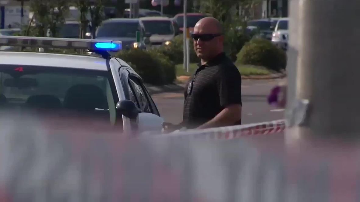 USA: School bus shot, two young female students injured