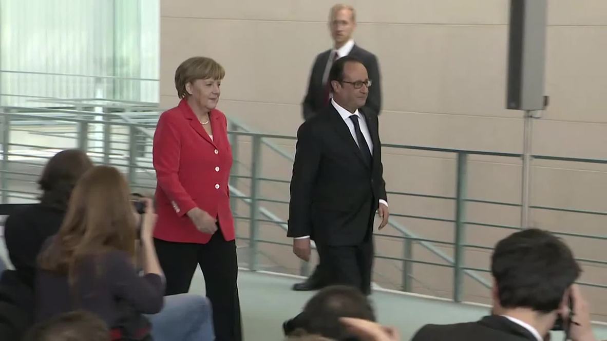 Germany: Merkel talks upon migration and climate change after Hollande meeting