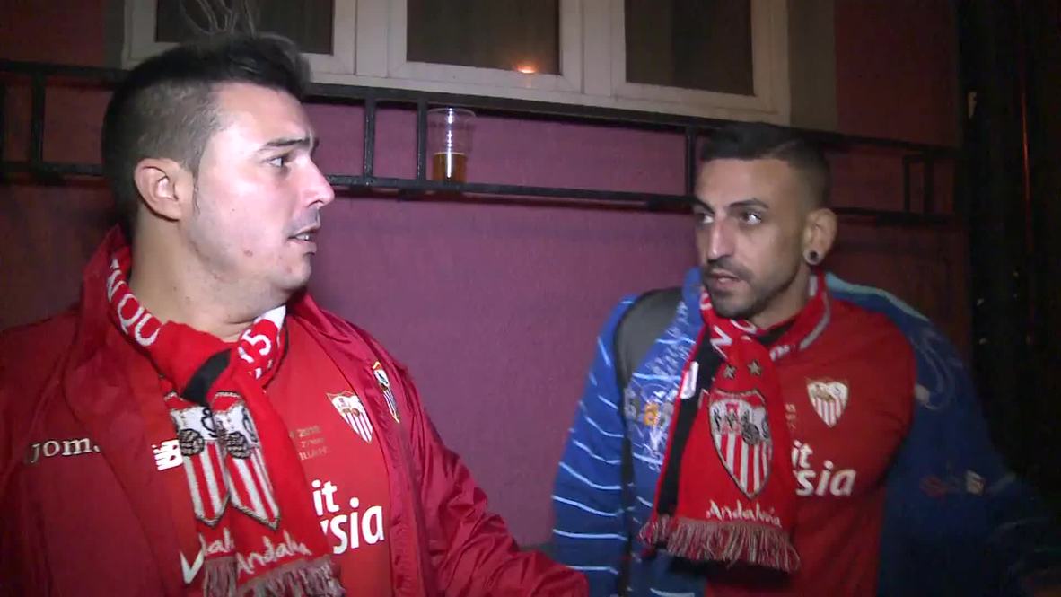Poland: Sevilla fans celebrate record victory over Dnipro in Europa League final