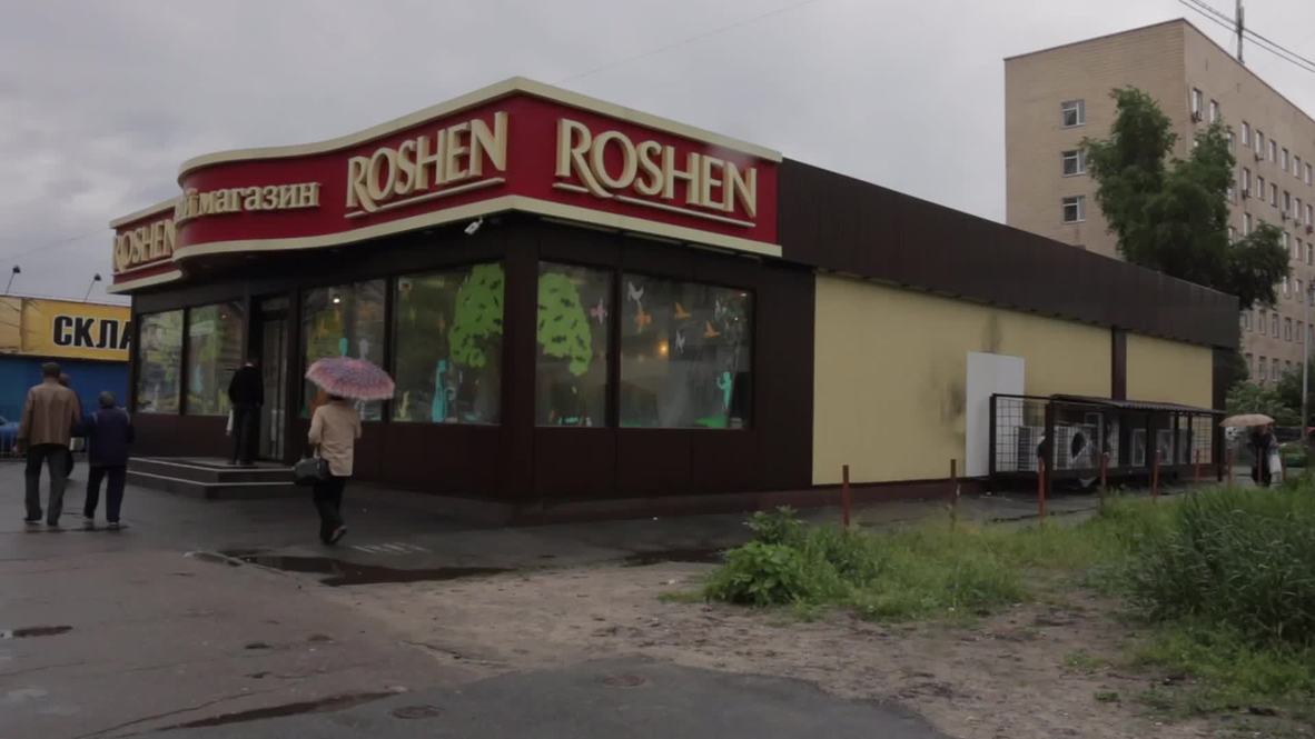 Ukraine: Bomb blast hits Poroshenko-owned Roshen sweet shop