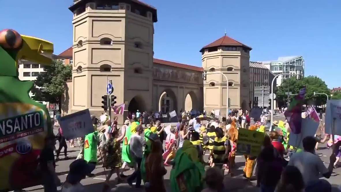 Germany: No to genetic engineering, save the bees! Say anti-G7 protesters