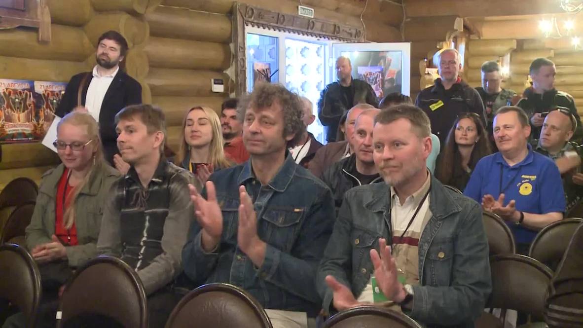 Russia: Night Wolves' leader pays homage to supporters of European V-Day ride