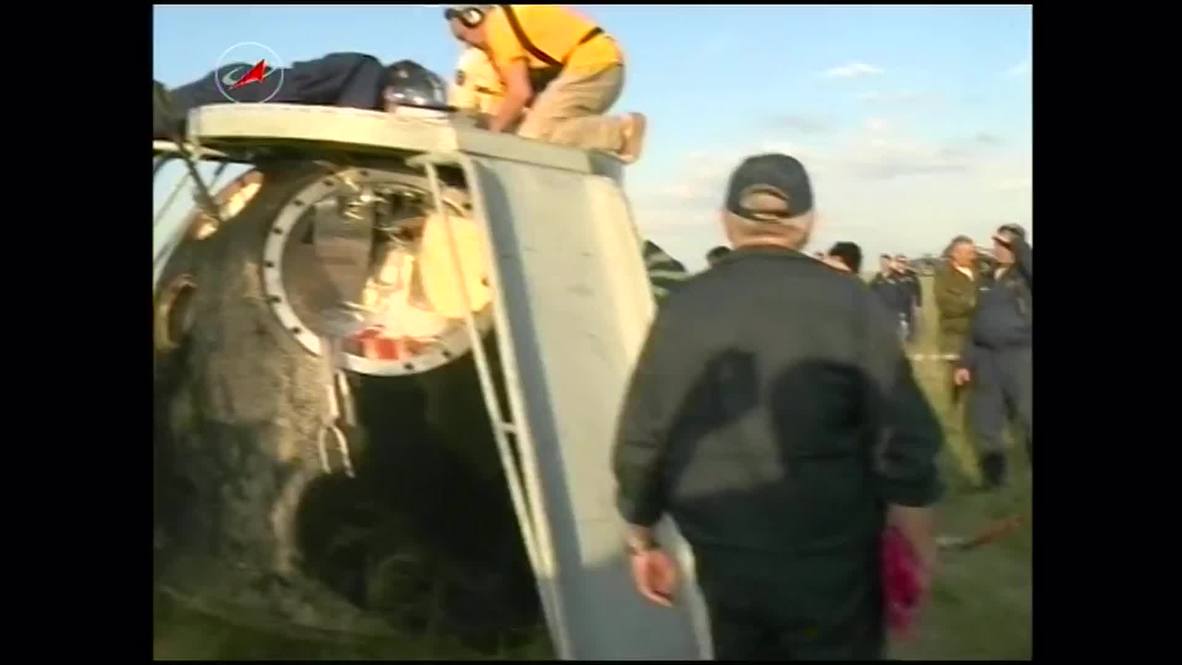 Kazakhstan: ISS crew is all smiles after safe landing