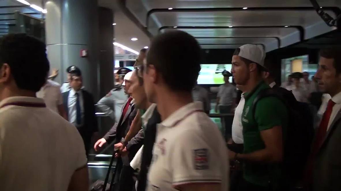 Armenia: Ronaldo arrives in Yerevan ahead of Euro 2016 qualifier