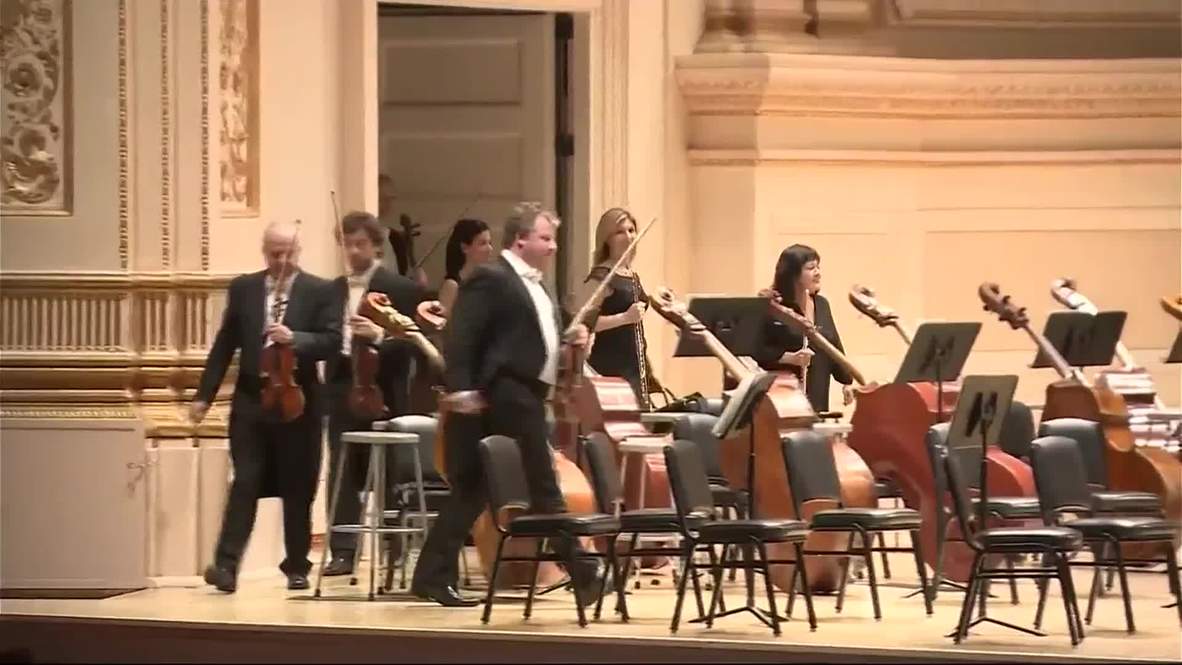 USA: St. Petersburg Philharmonic Orchestra plays Carnegie Hall on Russia Day