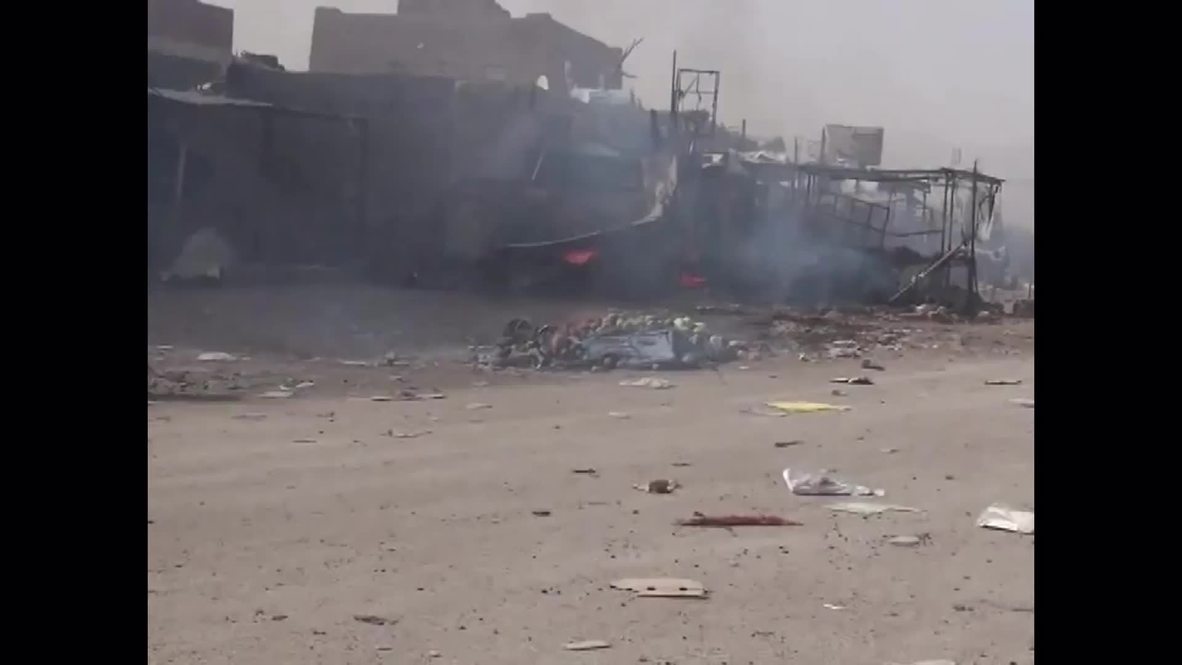 Yemen: Bodies lay strewn across the ground after Saudi airstrikes hit Hazm *GRAPHIC*