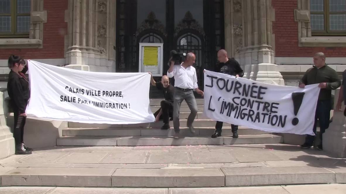 France: Far-right stage 'Day Against Immigration' demo in Calais