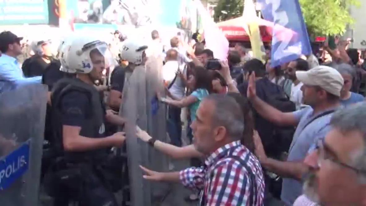 Turkey: Riot police deploy tear gas and water cannon on anti-govt protesters
