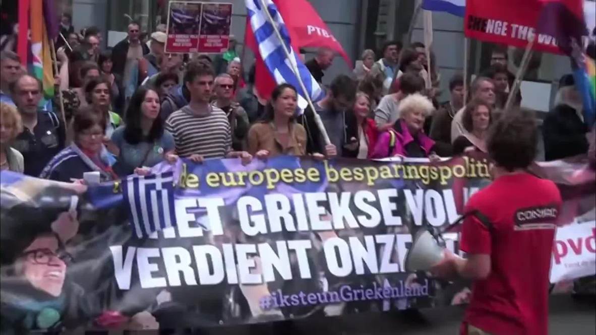 Belgium: Thousands in solidarity with Greece as emergency EU meeting looms