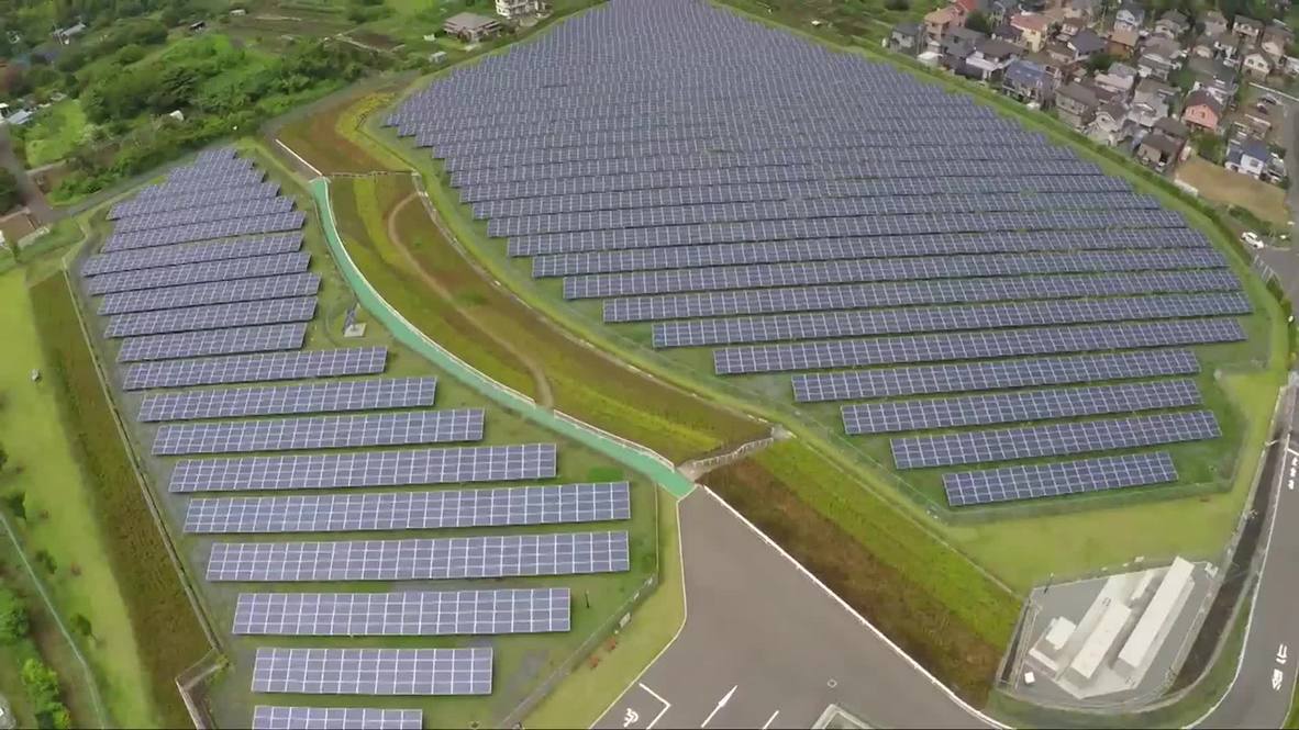 Japan: Drone reveals sheer size of Aikawa Solar Power Plant