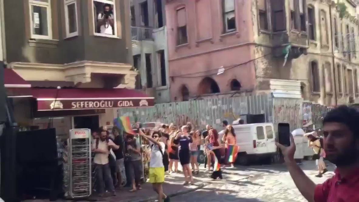 Turkey: See water cannon BLAST LGBT festival goers in Istanbul