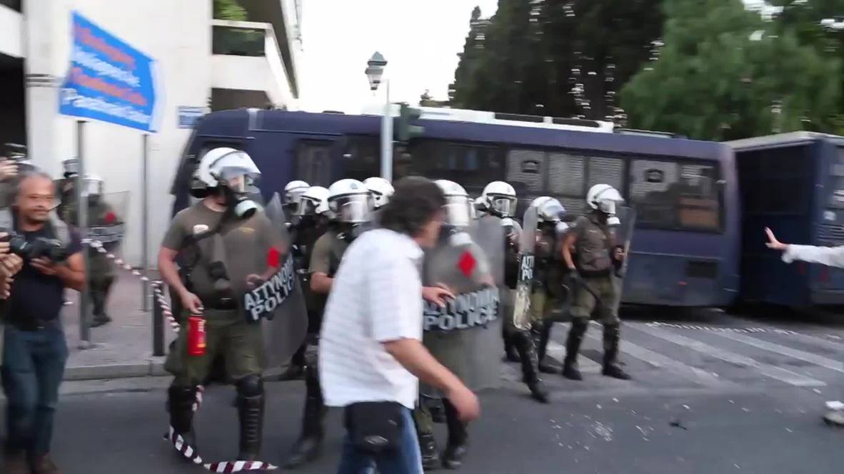 Greece: Clashes erupt outside EU offices in Athens as referendum looms